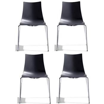 Quatuor de Chaises Scab Design Anthracite