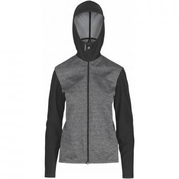 Jaqueta Trail Assos Primavera Preto e Cinza para Mulheres