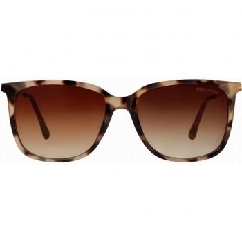 Suzy Levian occhiali sole donna beige tartaruga con lenti quadrate e oro taglia unica