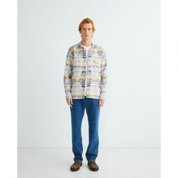 Sobrecamisa de Franela con Estampado Étnico Mirto