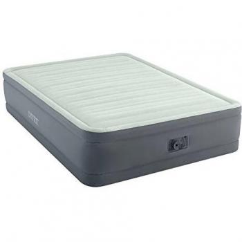 Materasso gonfiabile matrimoniale Intex PremAire I Queen con tecnologia Fibertech e telaio in PVC, 152 x 203 x 46 cm