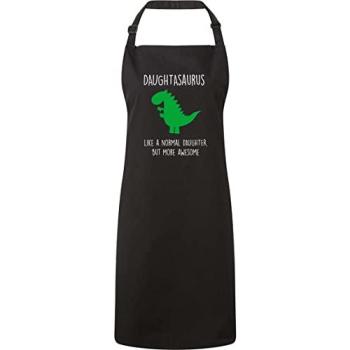 Women's 60 Second Dino Style Apron (Daughtasaurus) – Black Edition