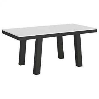 Table extensible design frêne blanc 90x180 cm à 284 cm