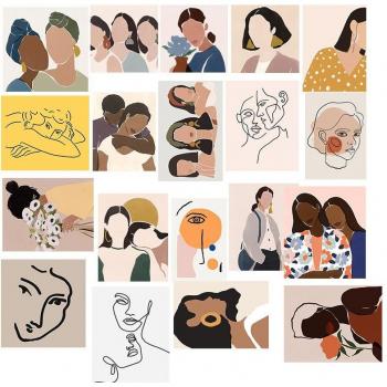 Minimalist Decorative Stickers for Scrapbooking (19pcs/24pcs)