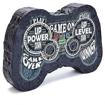 Piñata à casser manette de jeu vidéo 42x30cm noir