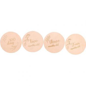 Monthly Baby Milestone Wooden Cards