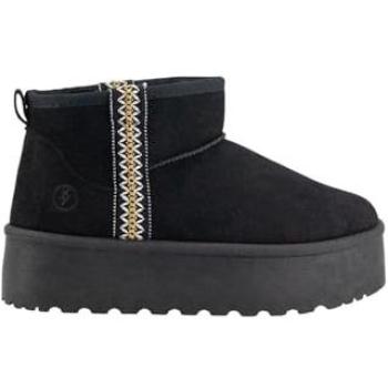 Botine Artico Kesslem Plataforma Pretos Feminino