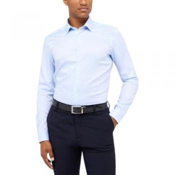 Eterna Langarmhemd SUPER SLIM hellblau Größe 36