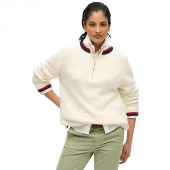 Pull femme Superdry avec liseré et zip