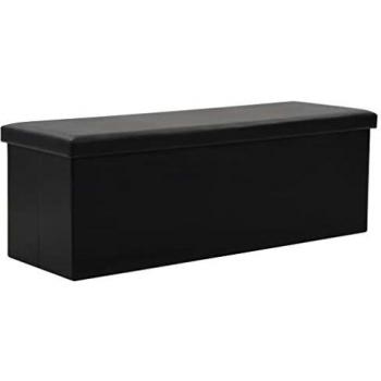 Cassapanca Contenitore Nero 110x38x38 cm