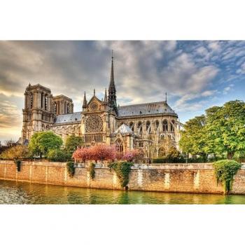 Papermoon Wandbild „Notre Dame de Paris“ – Mehrfarbig, 3,5 m × 2,6 m