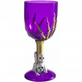 Purple Gothic Wine Glass 48321 from Smiffys – One Size