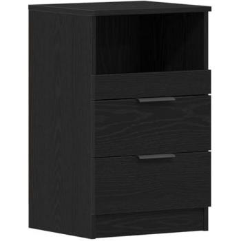 Bedroom Side Table – Black Oak, 40 × 35 × 65 cm