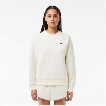 Sudadera Lacoste Regular Fit Doble Cara Blanco Mujer
