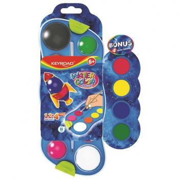 Keyroad, Kit Acquerelli 12+4 colori per artisti