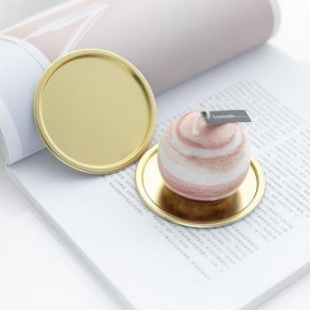 10pcs Aromatherapy Candle Holders with Random Color Metal Tray