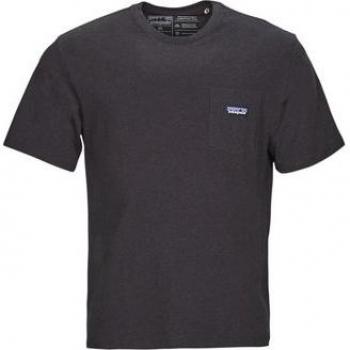 Camiseta Patagonia M's Regenerative Organic Certified Cotton LW Pocket Tee negra para hombre, talla S