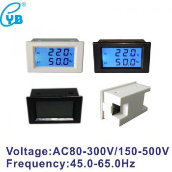 Voltage and Hertz Monitoring Meter AC 150-500V LCD Display