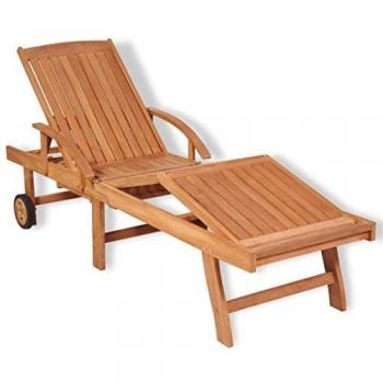VidaXL Teak-Lounge Liege – robuste Holzoptik