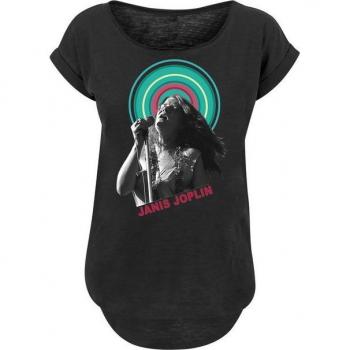 Damen T-Shirt 'Janis Joplin Halo' im Long Cut