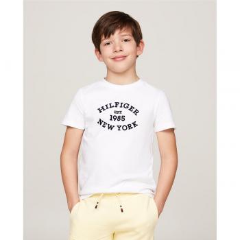 Tommy Hilfiger Kids Monotype Flock Regular T-shirt White 10 Years