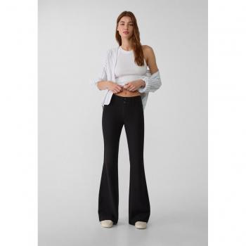 Stradivarius Black Wide Leg Formal Trousers Size 4