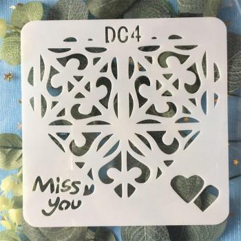 DIY 13 cm “Heartfelt” Stenciling Set