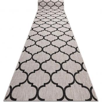 Floorlux 20608 Moroccan Trellis Runner (Silver & Black)