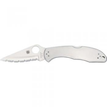 Delica 4 C11PS : Couteau Tout Inox Semi-Denté Spyderco