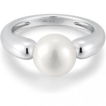 Ania Haie Freshwater Pearl Ring – Silver (Rhodium) – Size 56
