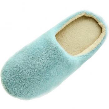 SAGUARO Pareja Zapatilla Otoño Invierno Interior Casa Caliente Slippers Suave Algodón Mujer Hombres, 35/36 EU=36/37 CN Azul