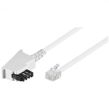 Câble plat de téléphone 3 m goobay TAE-F (M) noir