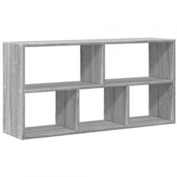 Estantería gris de madera ingeniería 100x25x50 cm
