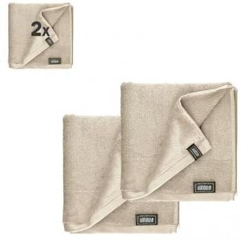 Handtuch‑Set SENSE – Baumwolle, 50 × 100 cm, Beige
