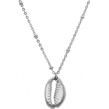 Collare “Coccole di Lily” – Acero Cowrie Argentato 15×10 mm