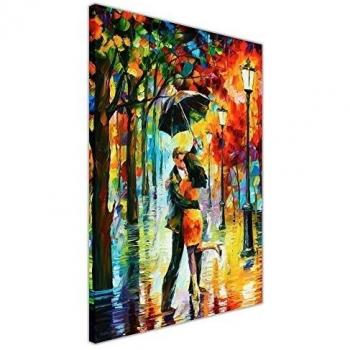 Lienzo Baile bajo la lluvia de Leonid Afremov, estilo moderno, 34 X 24