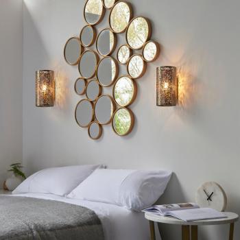 Golden Secret Garden Floral Wall Light with Brass Finish