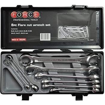 Clés à tuyauter 8‑14 m, 6 pans 16‑32 m, 12 pans, coffret