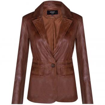 Infinity Leather Women's Apeldoorn Blazer in Tan
