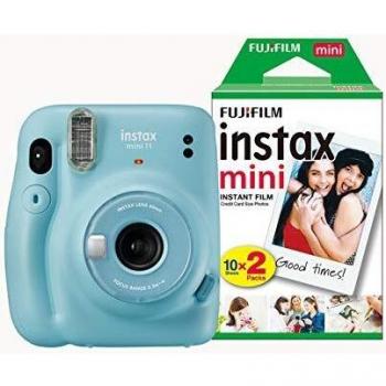 Mini 11 Sky Blue Instax Camera, 20‑Shot Instant Film Set