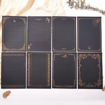 40 Black Sheets Vintage Retro Kraft Stationery Paper Set