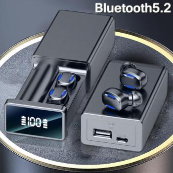 Auricolari TWS Bluetooth 5.2 con custodia di ricarica per smartphone