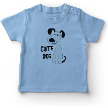 Camiseta Infantil Angemiel Perro Dulce Azul