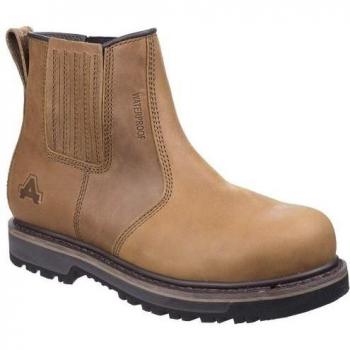 Cuero Worton Botas de Protección Amblers 9 UK Bronceado