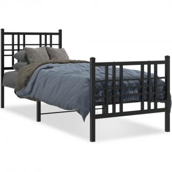 Estructura de Cama Metal Negro 80x200 cm