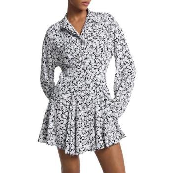 Vestido de Crepé Floral Forro Satén MK