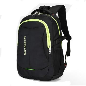 Black Nylon College Backpack for Teenage Boys