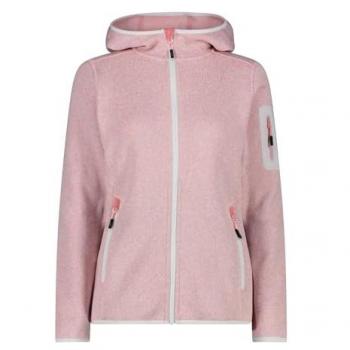 CMP Damen Strickfleecejacke mit Kapuze pink 42