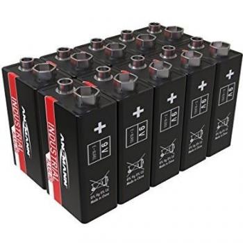 Ansmann pilas alcalinas baterías 10x9 voltios 6lr61 550 mah 10 unidades