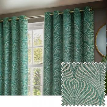 Gatsby Green Eyelet Curtains